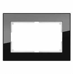 Рамка Werkel Favorit для двойной розетки черный WL01-Frame-01-DBL  - 1