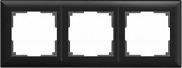 Изображение продукта Рамка Werkel Fiore на 3 поста черный матовый WL14-Frame-03 