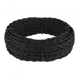 Изображение продукта Ретро кабель Werkel витой двухжильный 1,5 мм черный 