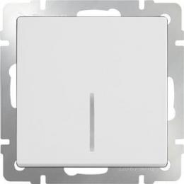 Изображение продукта Выключатель Werkel одноклавишный проходной с подсветкой белый WL01-SW-1G-2W-LED 