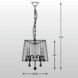 Подвесная люстра Zumaline Cesare  - 3