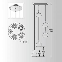 Подвесной светильник Zumaline Crystal  - 4