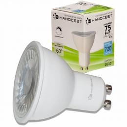 Изображение продукта Лампа светодиодная диммируемая Наносвет GU10 8W 4000K прозрачная LH-MR16-D-8/GU10/840 