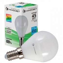 Изображение продукта Лампа светодиодная Наносвет E14 5,5W 4000K матовая LE-P45-5.5/E14/940 