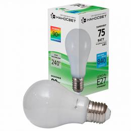 Лампа светодиодная Наносвет E27 10W 4000K матовая LE-GLS-10/E27/940  - 1