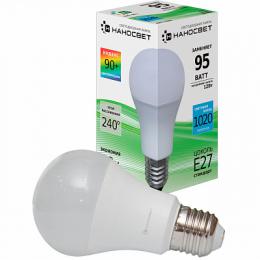 Изображение продукта Лампа светодиодная Наносвет E27 12W 4000K матовая LE-GLS-12/E27/840 