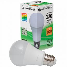 Лампа светодиодная Наносвет E27 15W 2700K матовая LC-GLS-14/E27/927  - 1