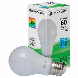 Изображение продукта Лампа светодиодная Наносвет E27 8W 4000K матовая LE-GLS-8/E27/940 
