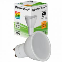 Изображение продукта Лампа светодиодная Наносвет GU10 6W 2700K матовая LE-MR16A-6/GU10/927 