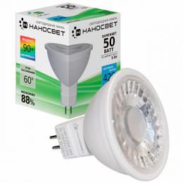 Лампа светодиодная Наносвет GU5.3 5W 4000K прозрачная LH-MR16-5/GU5.3/940  - 1