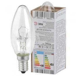 Лампа накаливания ЭРА E14 40W 2700K прозрачная  Б0039125  - 3